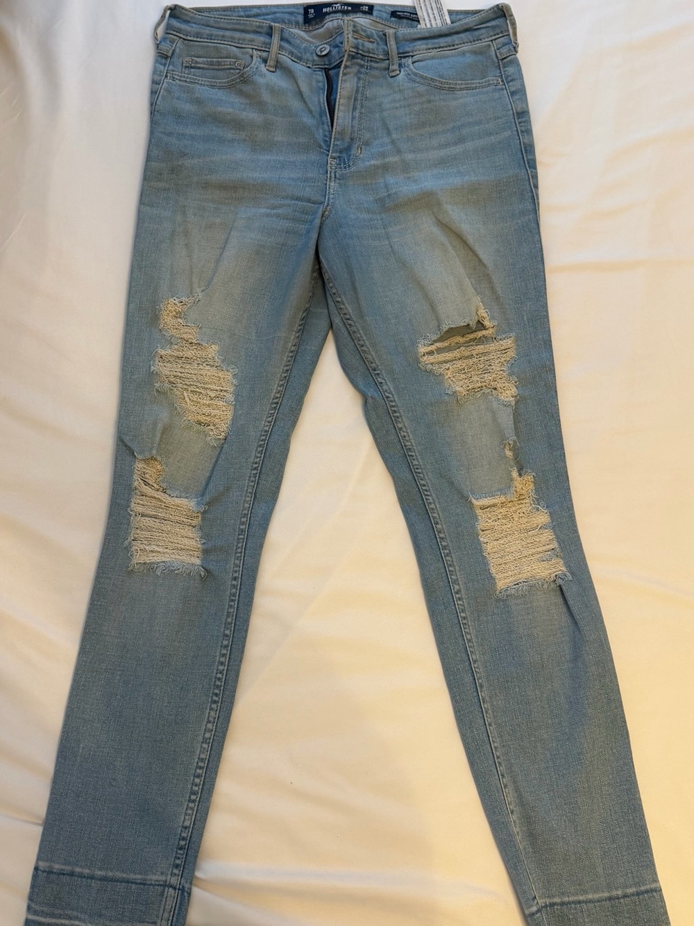 Hollister Light Blue Distressed Skinny Jeans